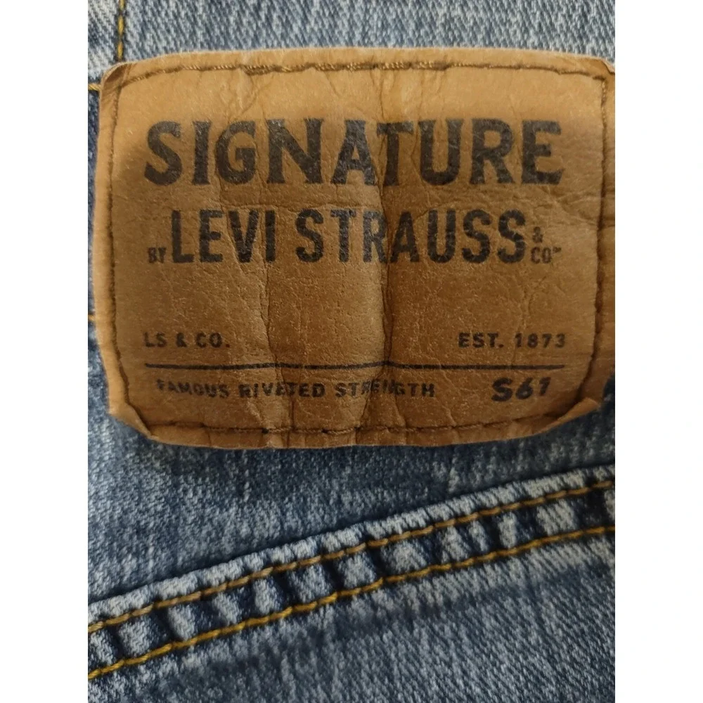 Signature By Levi Strauss S61 Jeans Mens 29x28 Relaxed 5 Pocket Blue Denim